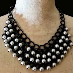 Faux Pearl Chain Link Necklace With Extender By NY& Company